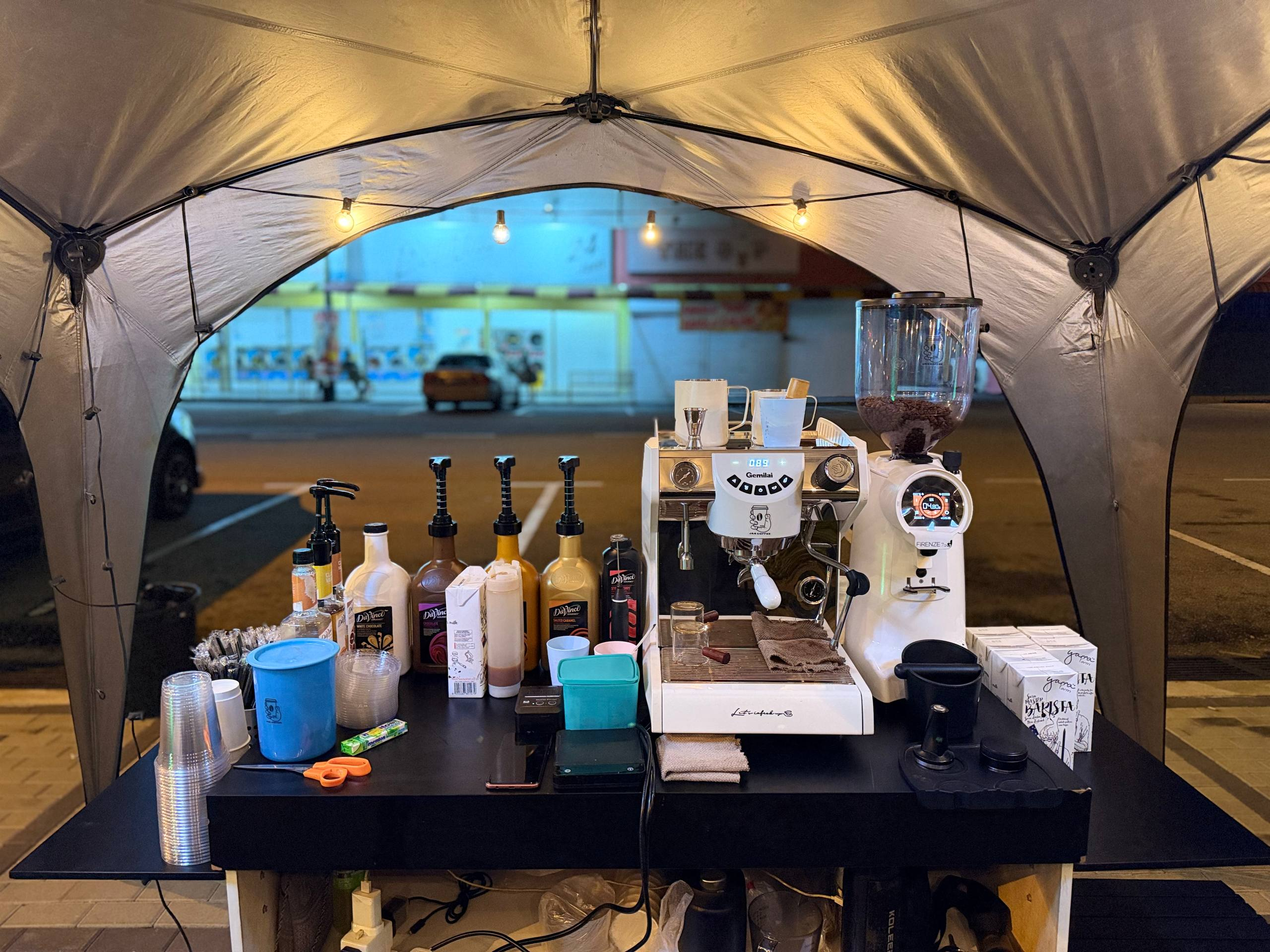 Setup mesin kopi J&S COFFEE